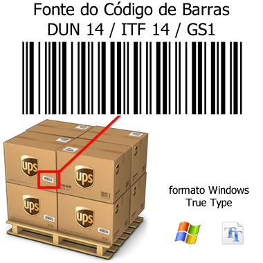 fonte codigo barras dun 14 gs1 windows true type